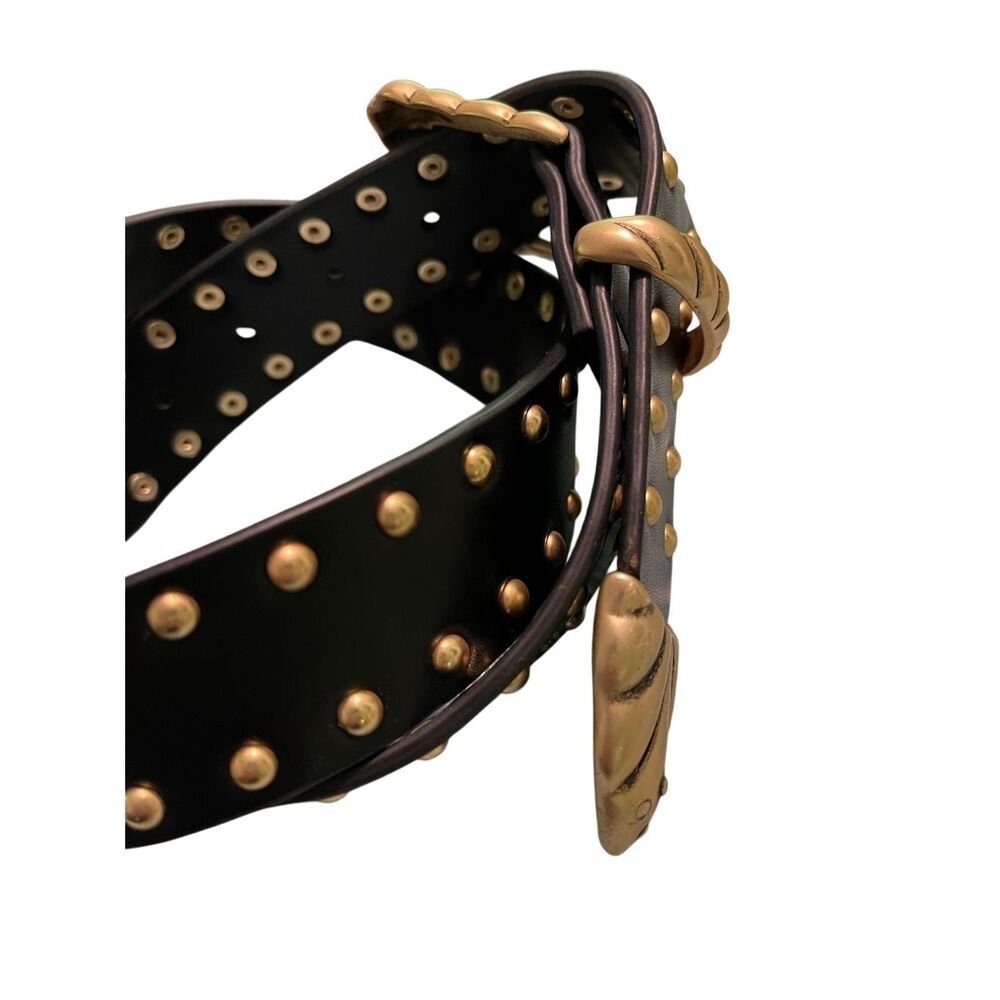 Good American Vegan Wide Studded Belt size S/M - Picture 4 of 10